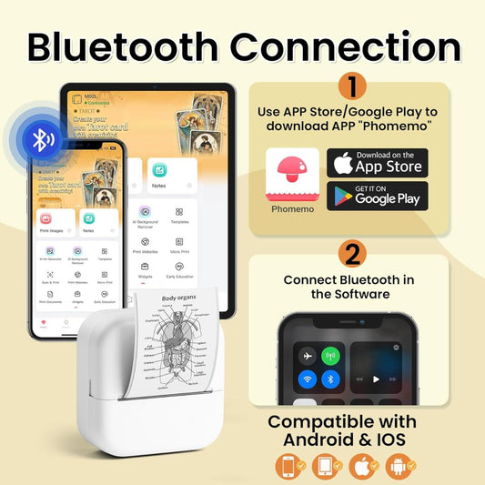 M2 Mini Impresora Térmica Portátil Bluetooth & WiFi