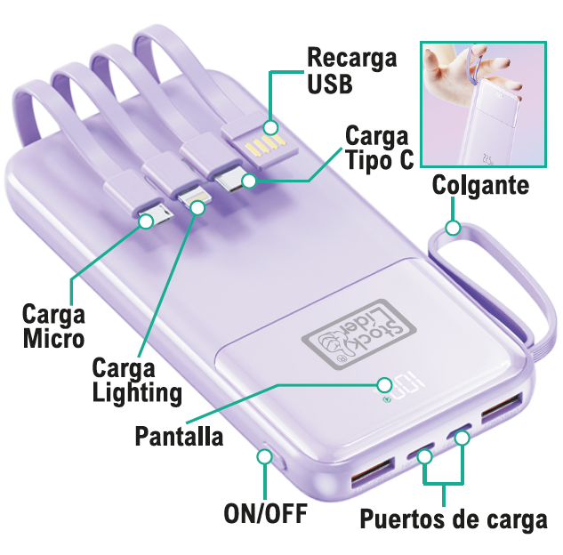Powerbank Carga Rápida
